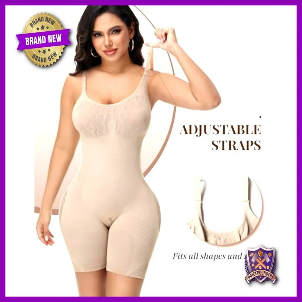 Seamless Shapewear Bodysuit Tummy Control Butt Lifting Full Body Shaper
